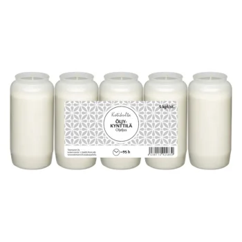 Kotikulta Kynttilänjalat Ja Kynttilät-u00d6ljykynttilä 5 Kpl 95 H Valkoinen