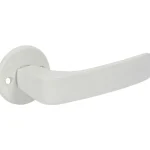 Pisla Pienrauta-Ulko-ovenpainike Euro Messinkiä, Valkoinen