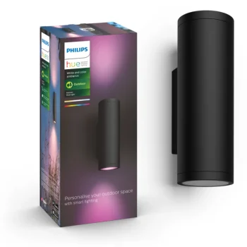 Philips Hue Ulkovalaisimet-Ulkoseinävalaisin Appear White And Color Ambiance 2x8W, Musta