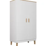 Kocot Huonekalut-Vaatekaappi 184 X 100 Cm Denver Valkoinen/beige