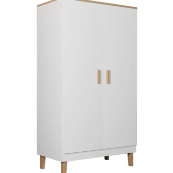 Kocot Huonekalut-Vaatekaappi 184 X 100 Cm Denver Valkoinen/beige