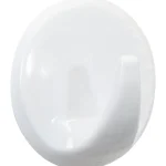 Pisla Ripustus-Vaatekoukku Pyöreä, 2 Kpl, Valkoinen, Tarrakiinnitys