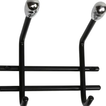 Pisla Ripustus-Vaatenaulakko 2 Koukkua, Musta Teräs/kromi