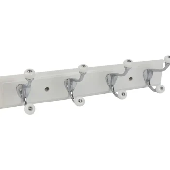 Pisla Ripustus-Vaatenaulakko Diana Valkoinen/kromi, 4 Koukkua