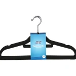 Iisi Vaatehuolto Ja -säilytys^Vaateripustin Samettinen, Musta, 10 Kpl