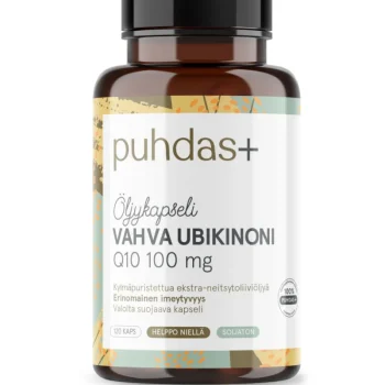 Puhdas+ Terveysravinteet Ja -valmisteet^Vahva Ubikinoni Q10 100 Mg 120 Kaps Oliiviöljy