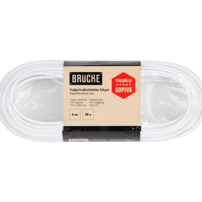 vaijerivahvistettu-kysi-pvc-pi-bkUhGrQO-0.webp Brücke Kettingit, Köydet Ja Kuormansidonta-Vaijerivahvistettu Köysi, PVC-pinnoite, 4 Mm / 30 M
