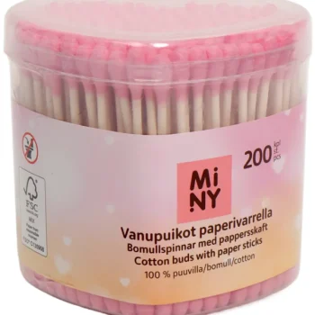 Miny Hyvinvointi- Ja Terveydenhoitotarvikkeet^Vanupuikot 200 Kpl Pinkki