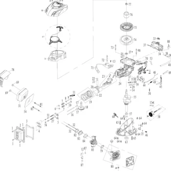 Ruohonleikkurit-Varaosa 173cc 310103 COVER ASSEMBLY, CRANKCASE 1 Kpl
