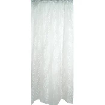 Kotikulta Verhot Ja Verhotarvikkeet-Verho 140 X 240 Cm Lehdet Valkoinen