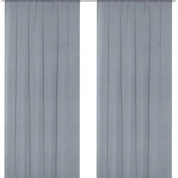 Kotikulta Verhot Ja Verhotarvikkeet-Verho Katarina 2 Kpl Vaaleanharmaa