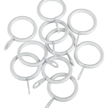 Kotikulta Verhot Ja Verhotarvikkeet-Verhorengas 10 Kpl 19/26 Mm Cafe Valkoinen