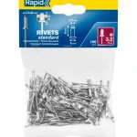 Rapid Naulat Ja Ruuvit-Vetoniitti 3,2 X 8 Mm, Alumiinipää, 100 Kpl