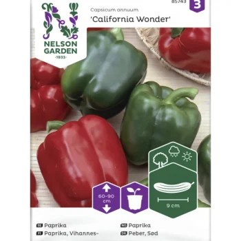 Nelson Garden Basic Kasvien Ja Nurmikonsiemenet-Vihannespaprika Siemen California Wonder