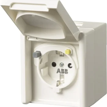 Abb Sähköasennustarvikkeet-Vikavirtasuojapistorasia Kosti IP44 3120EUGKS-44.2P