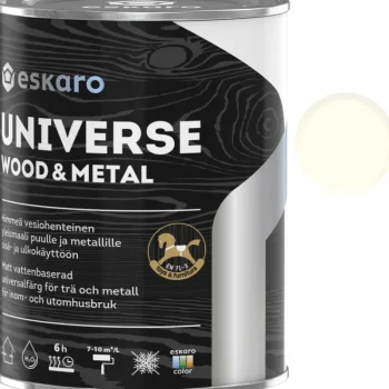 Eskaro Maalit-Yleismaali Universe Wood & Metal 0,9 L Valkoinen