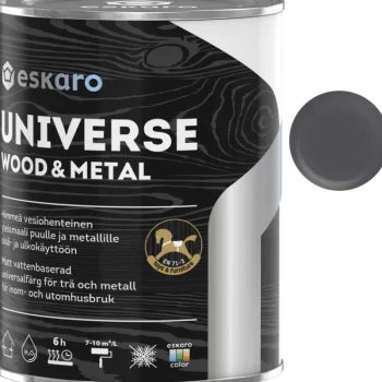 Eskaro Maalit-Yleismaali Universe Wood & Metal 0,9 L Tumman Harmaa