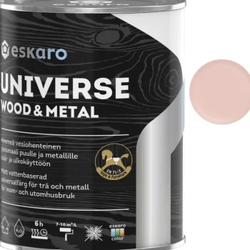 Eskaro Maalit-Yleismaali Universe Wood & Metal 0,9 L Vaaleanpunainen