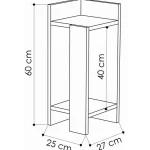 Chic Home Pienkalusteet-Yöpöytä 25 X 27 X 60 Cm Eero L Valkoinen